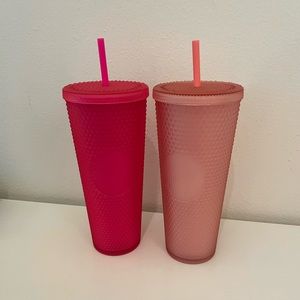 NEW Starbucks Pink Tumbler Set